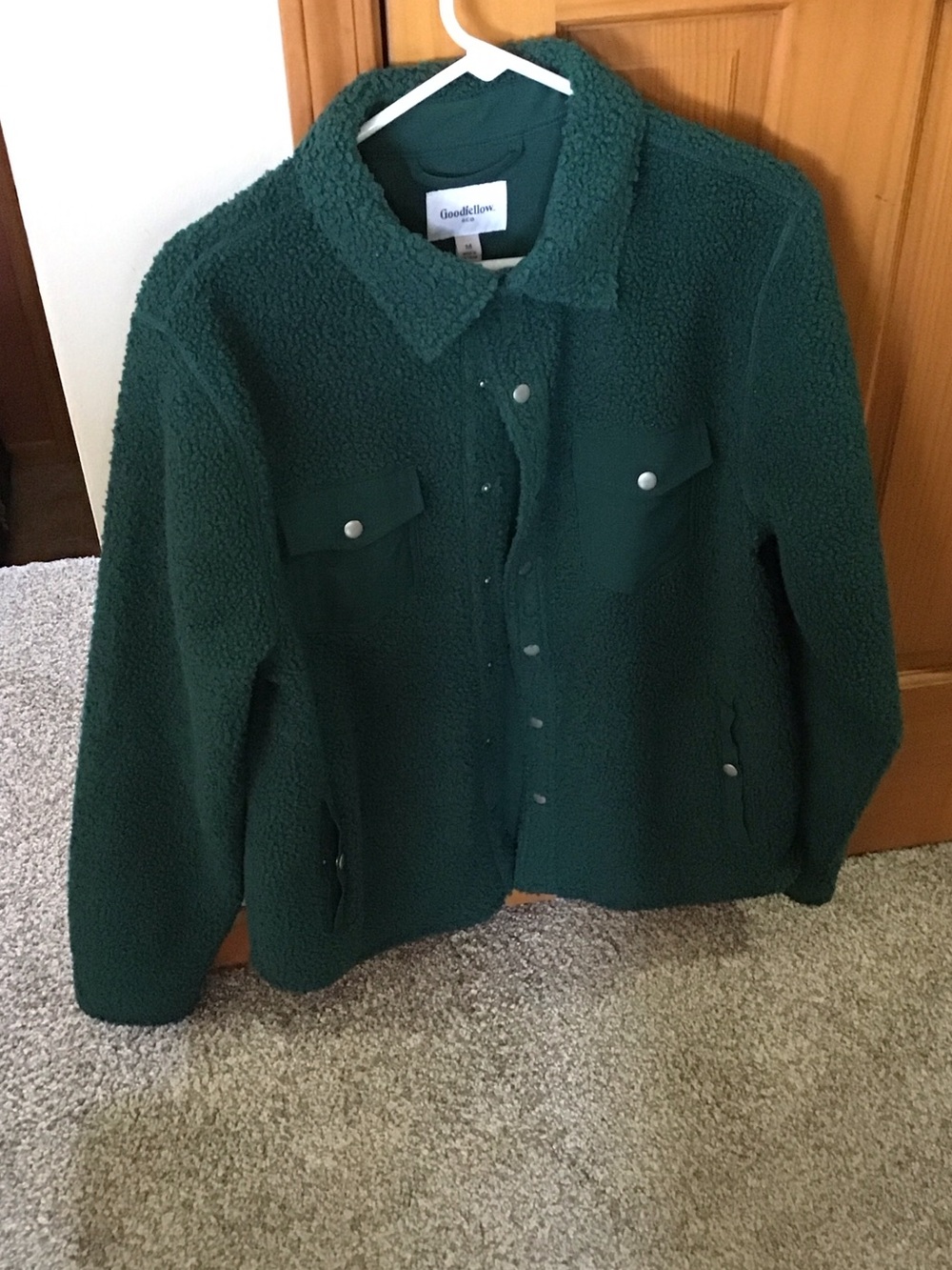 Goodfellow & Co Men’s Green Sherpa Snap Jacket